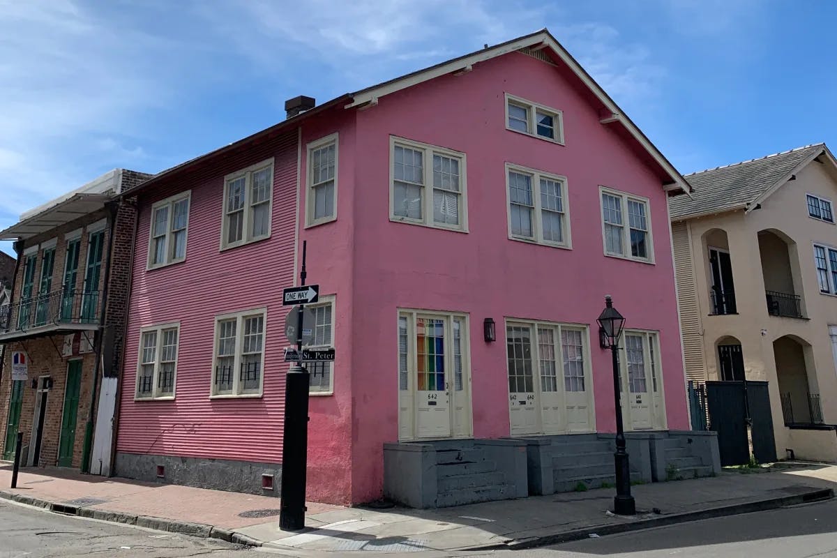 Houses at the French Quarter neighborhood.