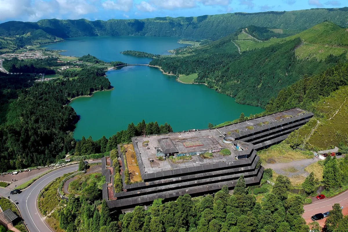 Sete Cidades, translated as "Seven Cities" in Portuguese is known for its stunning twin crater lakes, one blue and the other green.