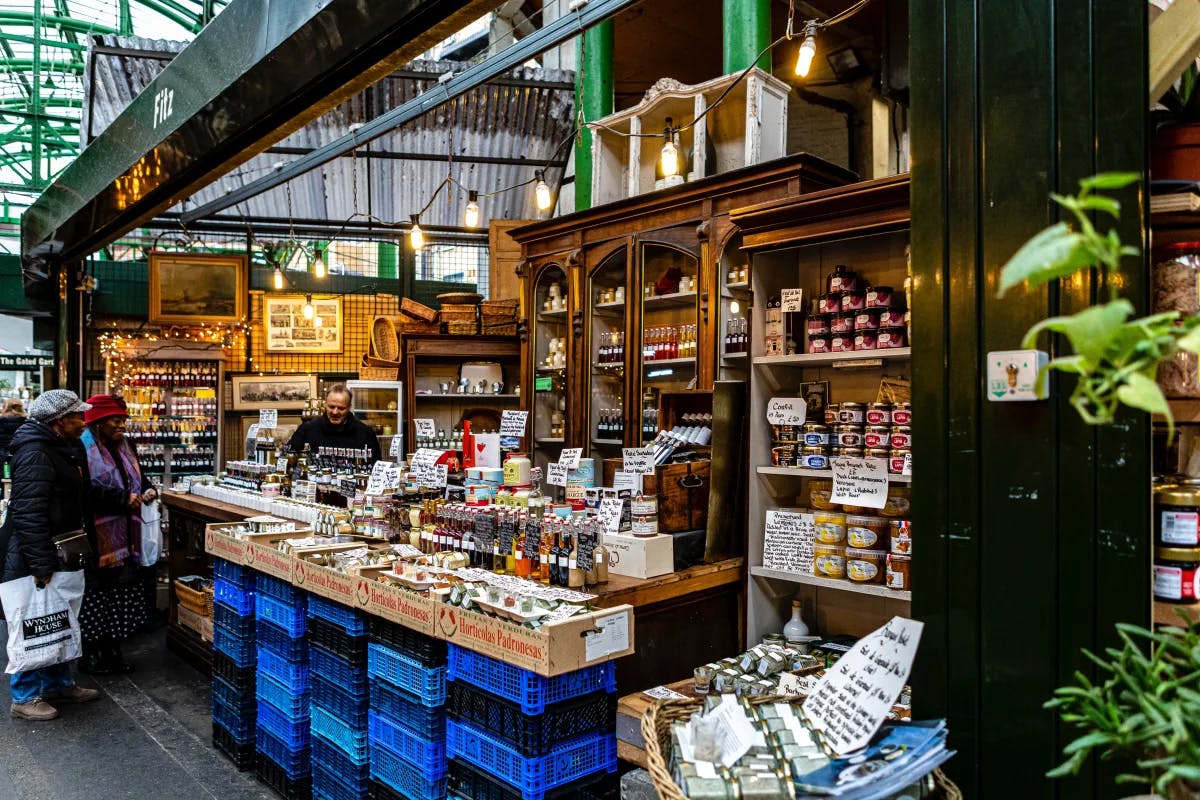 a market outdoors in London