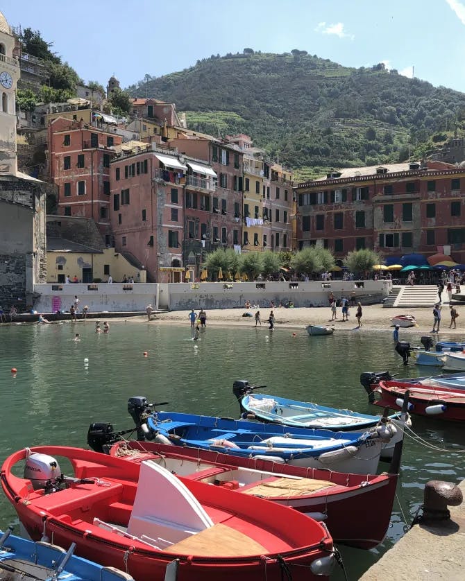 Picture of boats standing in lake 