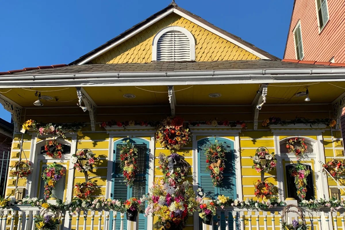 Bright-colored architecture in Frenchman street.