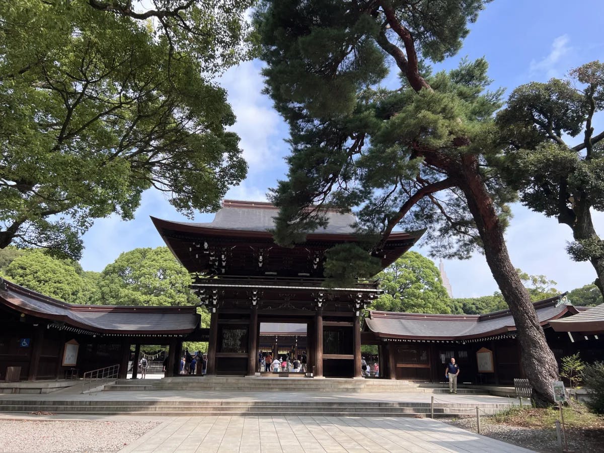 Brown Japanese style shrine building during daytime.