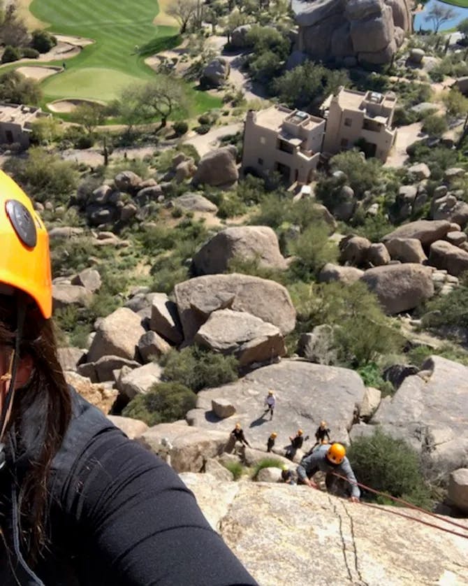 Rock climbing in Boulders Arizona