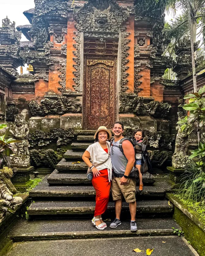 Travel advisor posing in Bali