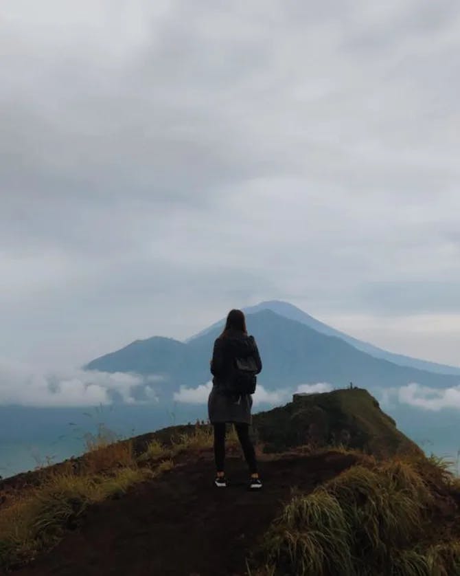 view gazing of sky from mountains