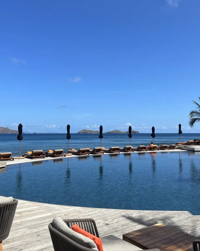 Beautiful view of pool at Hotel Christopher Saint-Barth