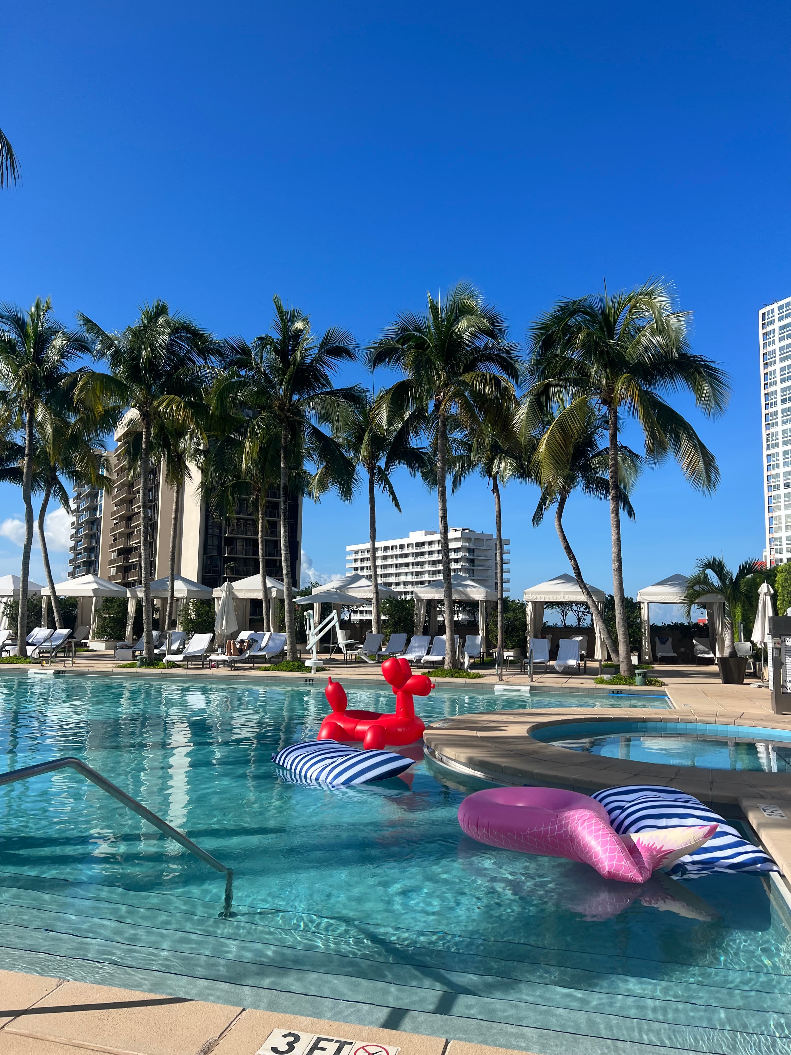 View of pool and trees