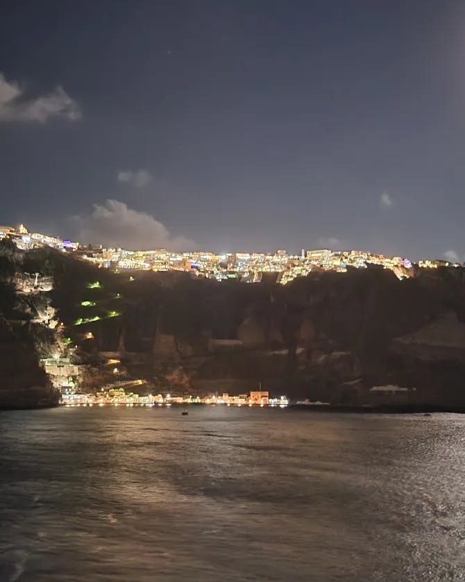 Night view of Santorini