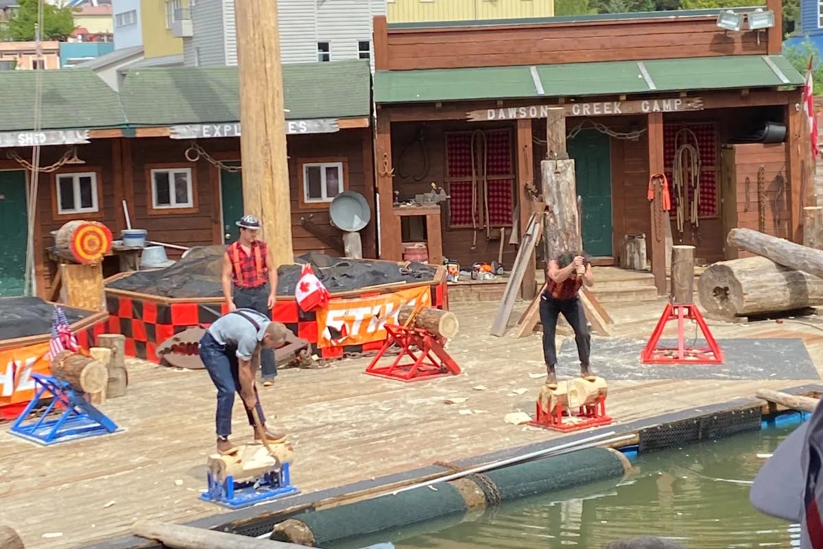 The Great Alaskan Lumberjack Show in Ketchikan.