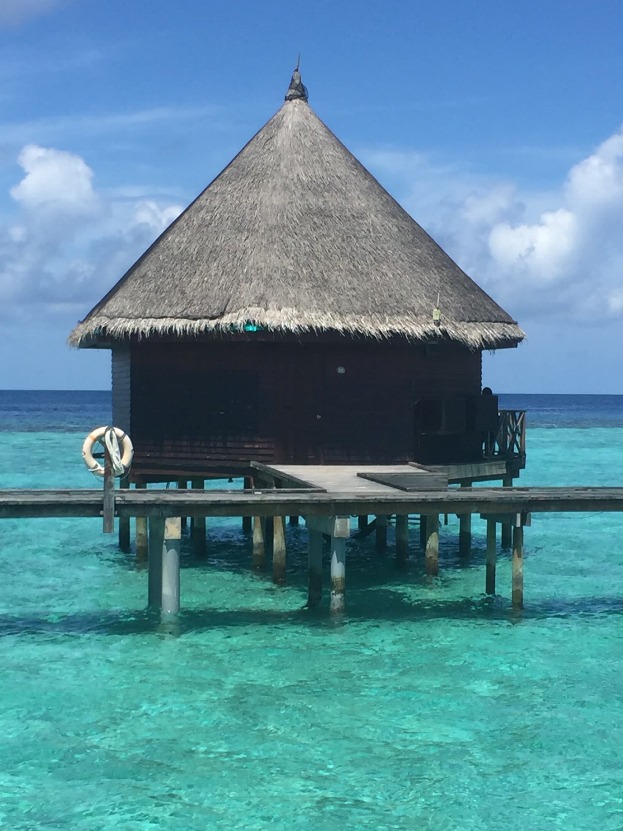 Cabana over the ocean.