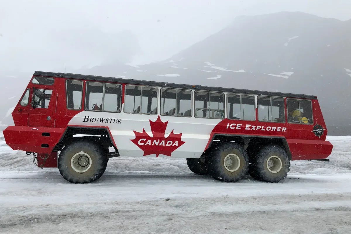 Ice-Explorer-on-snow-Banff-travel-guide