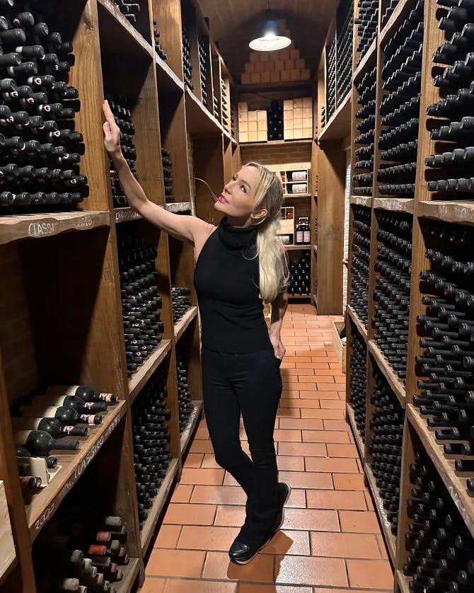 Visiting a wine cellar