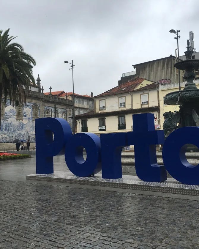 View of Porto written