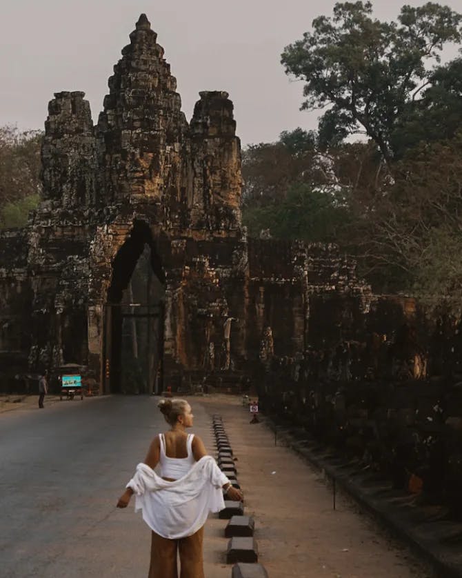 Visiting the temple of Angkor Wat