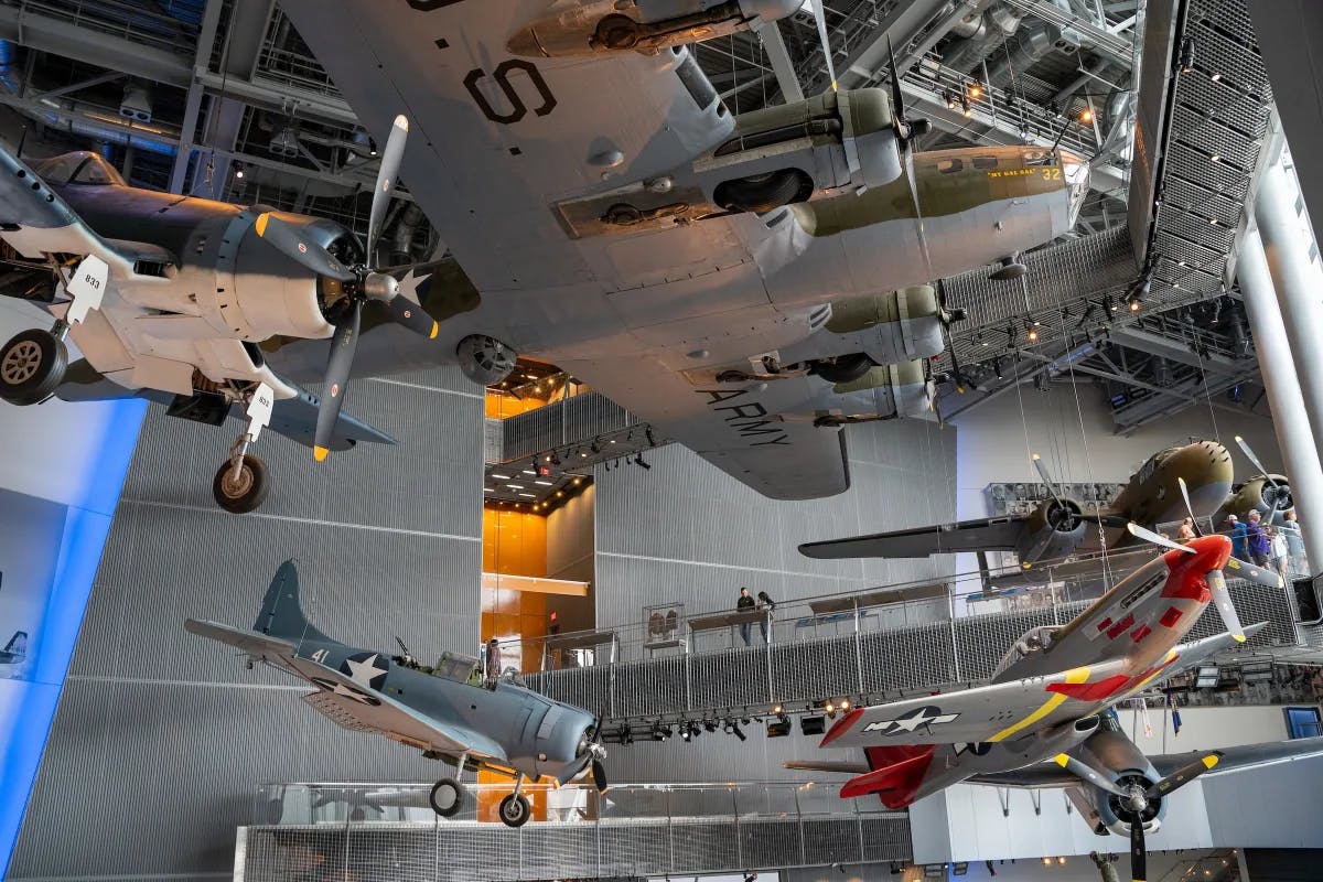 Airplane hanger in the National World War II Museum.