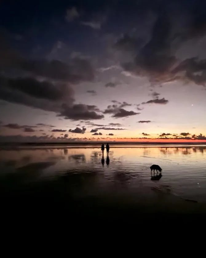 Beautiful view of sunset at sea