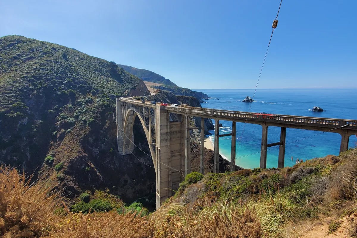 Aerial-view-Bixby-Bridge-Carmel-by-the- Sea-travel-guide