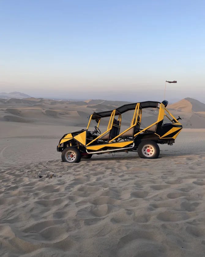 Vehicle in desert