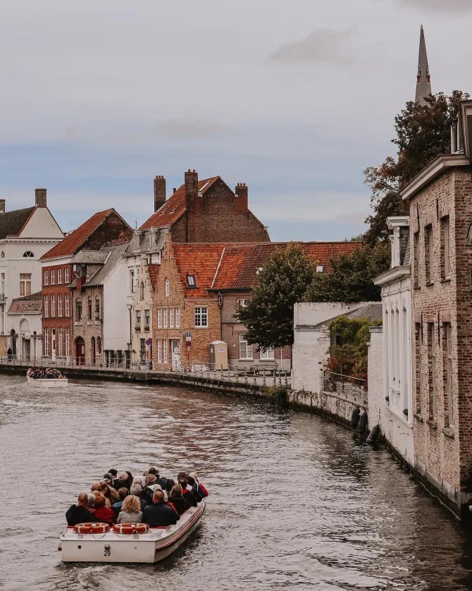 View of buildings beside a canal