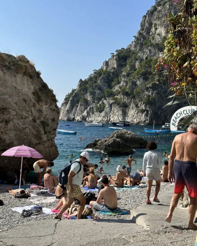 People enjoying on the beach