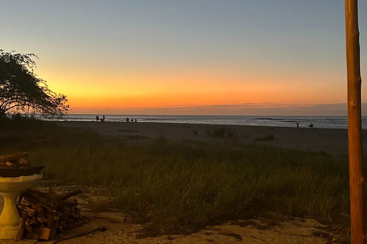 View of the beach from Pangas Beach Club Restaurant.