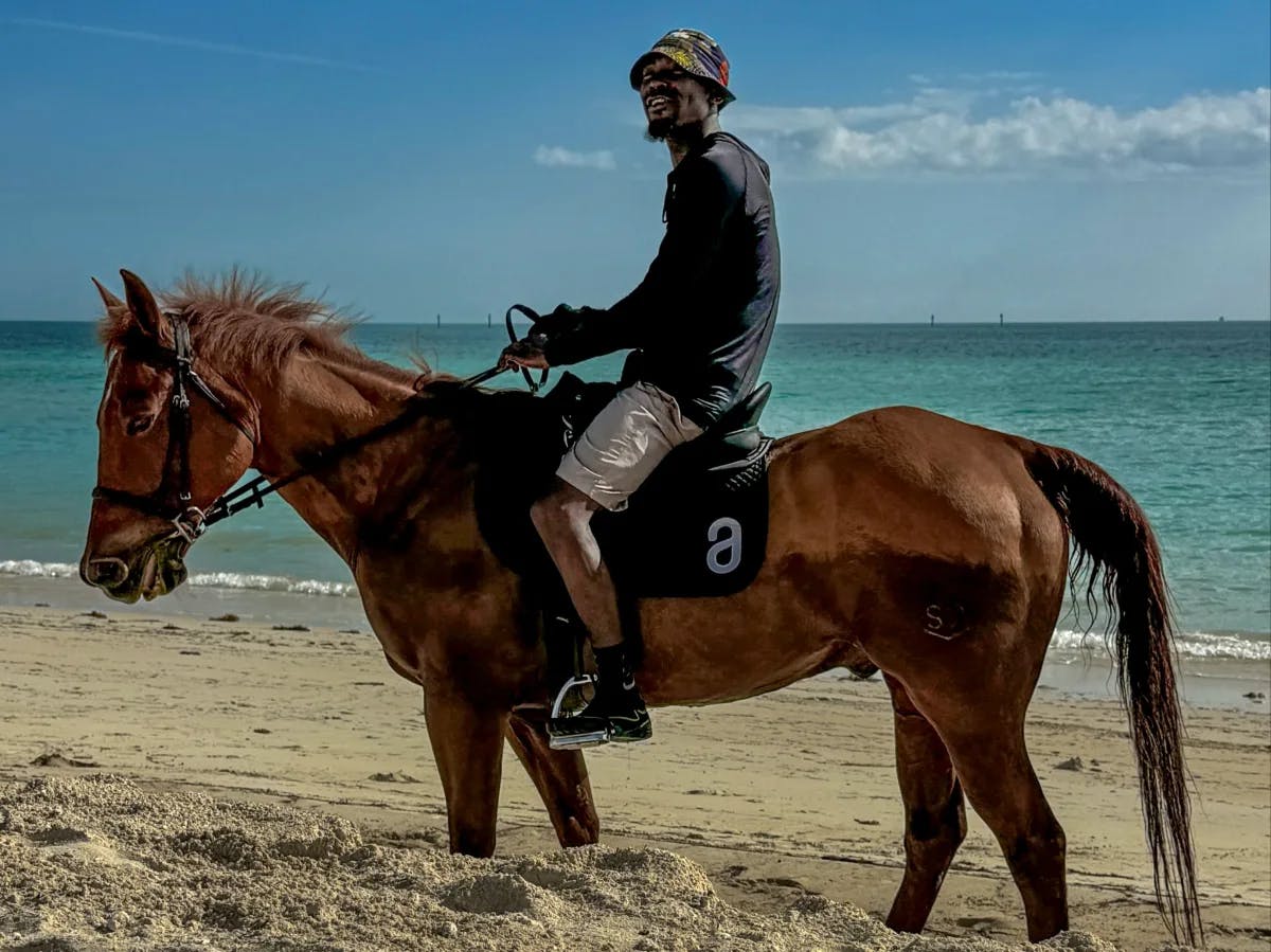 Horseriding on the beach at Albany Resort