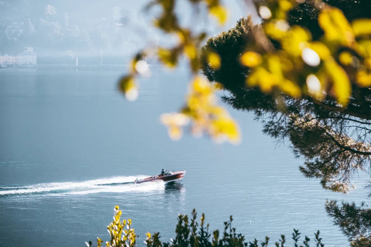 A boat in Lake Como