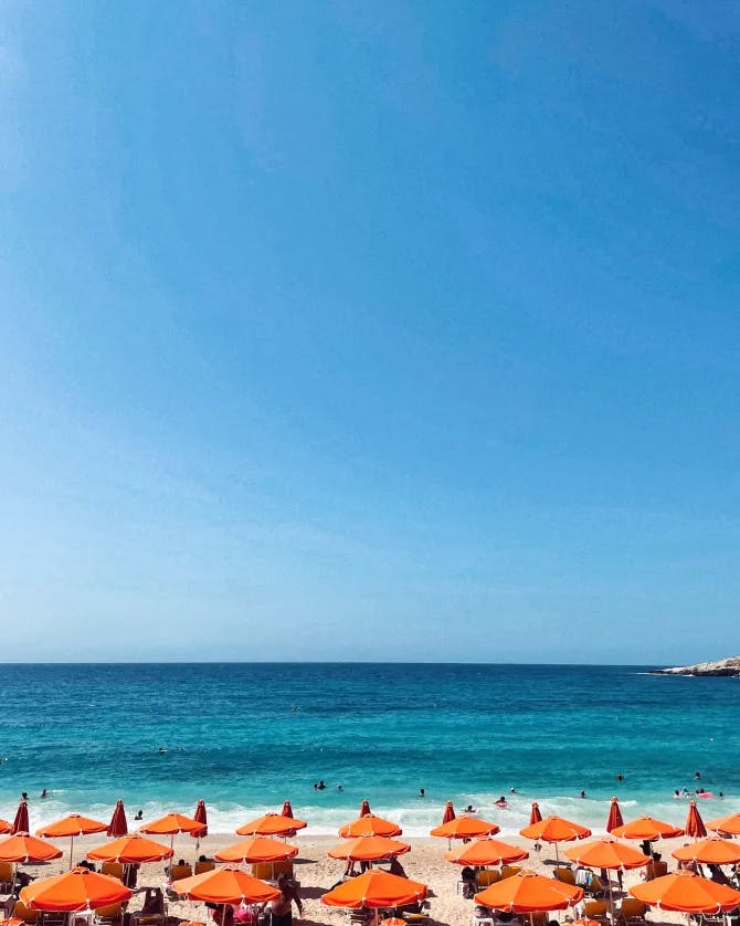 View of the sea and beach