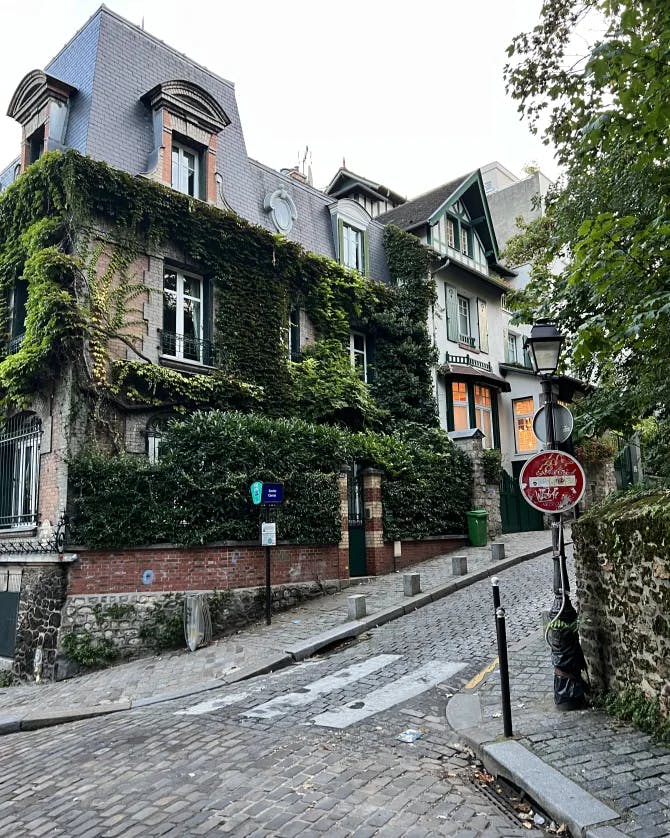 A beautiful uphill street view