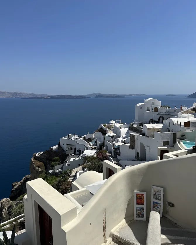 Greecian island from a rootop