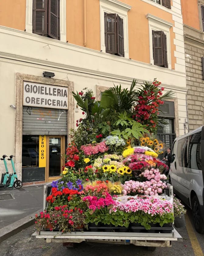 Picture of car flower shop