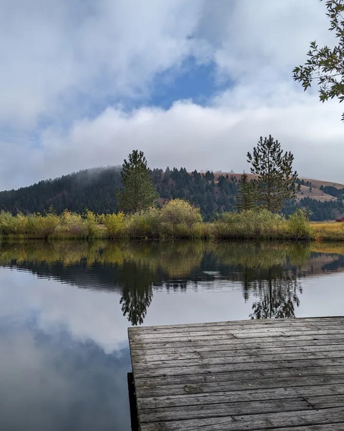 Serene view of the lake