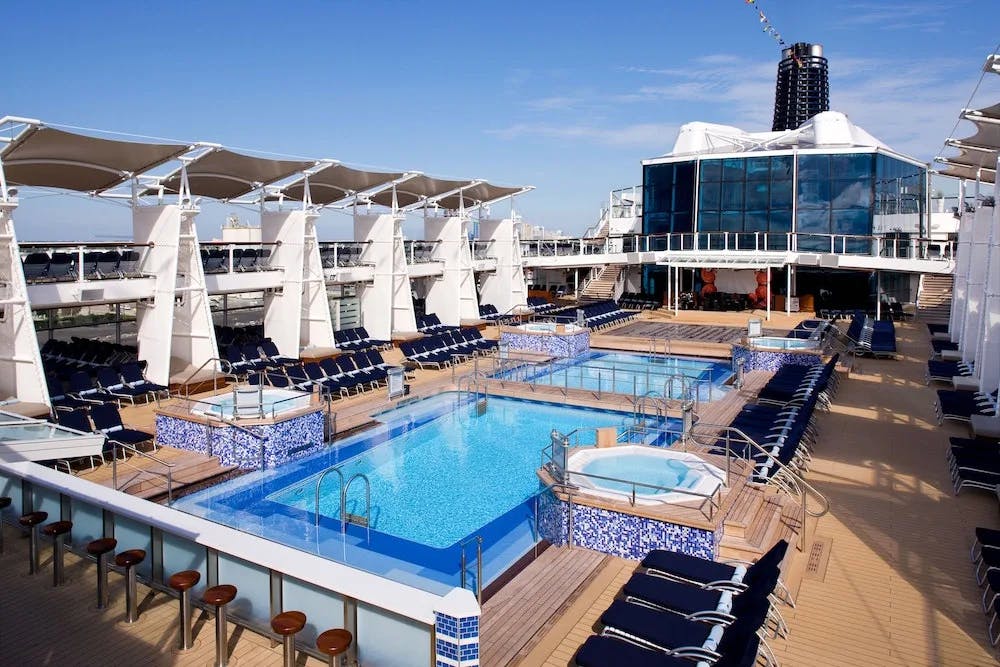 Swimming with the family while cruising at the sea.