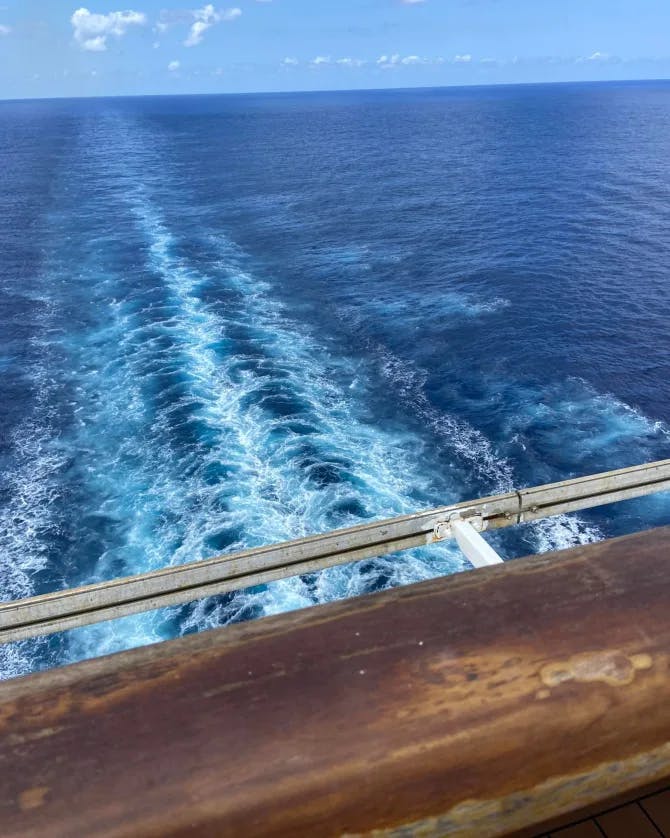 Cruising in the sea at the Bahamas