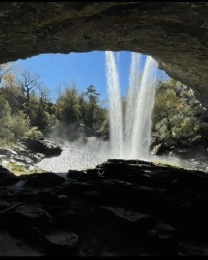 View of waterfall