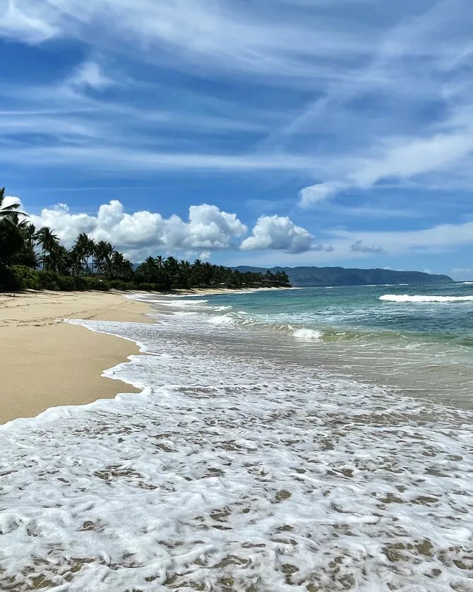 A beautiful view of beach