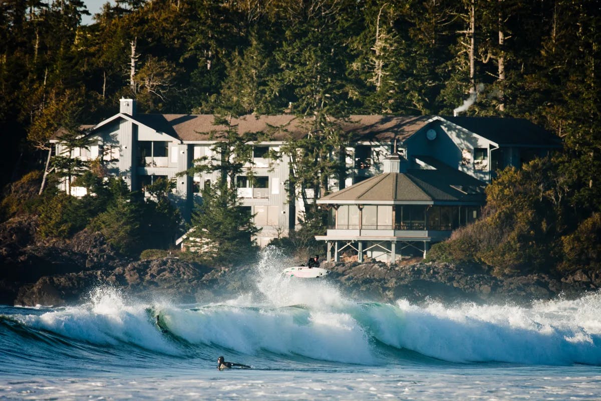 People surfing at the beach.