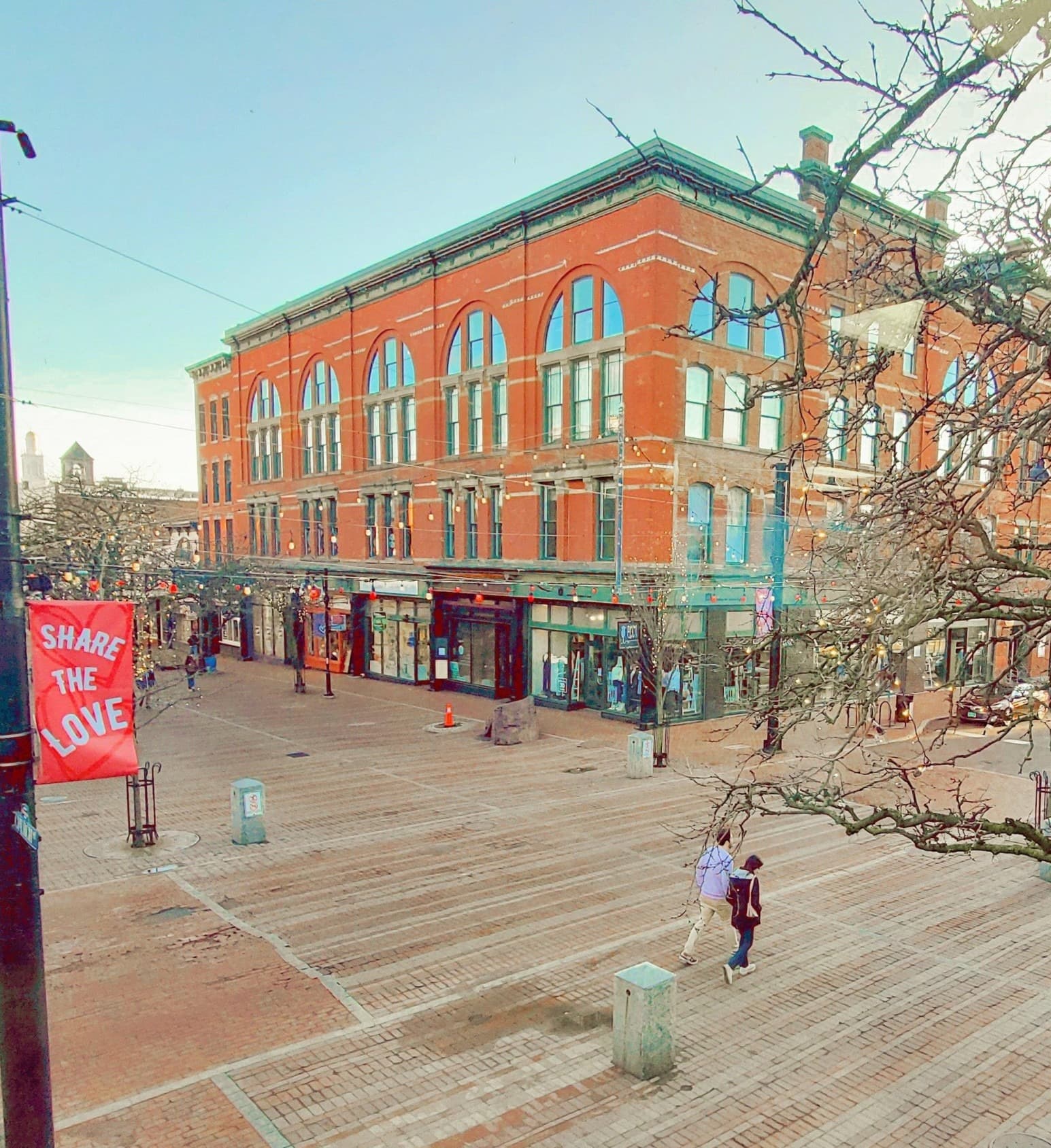 People walking in less crowded city.