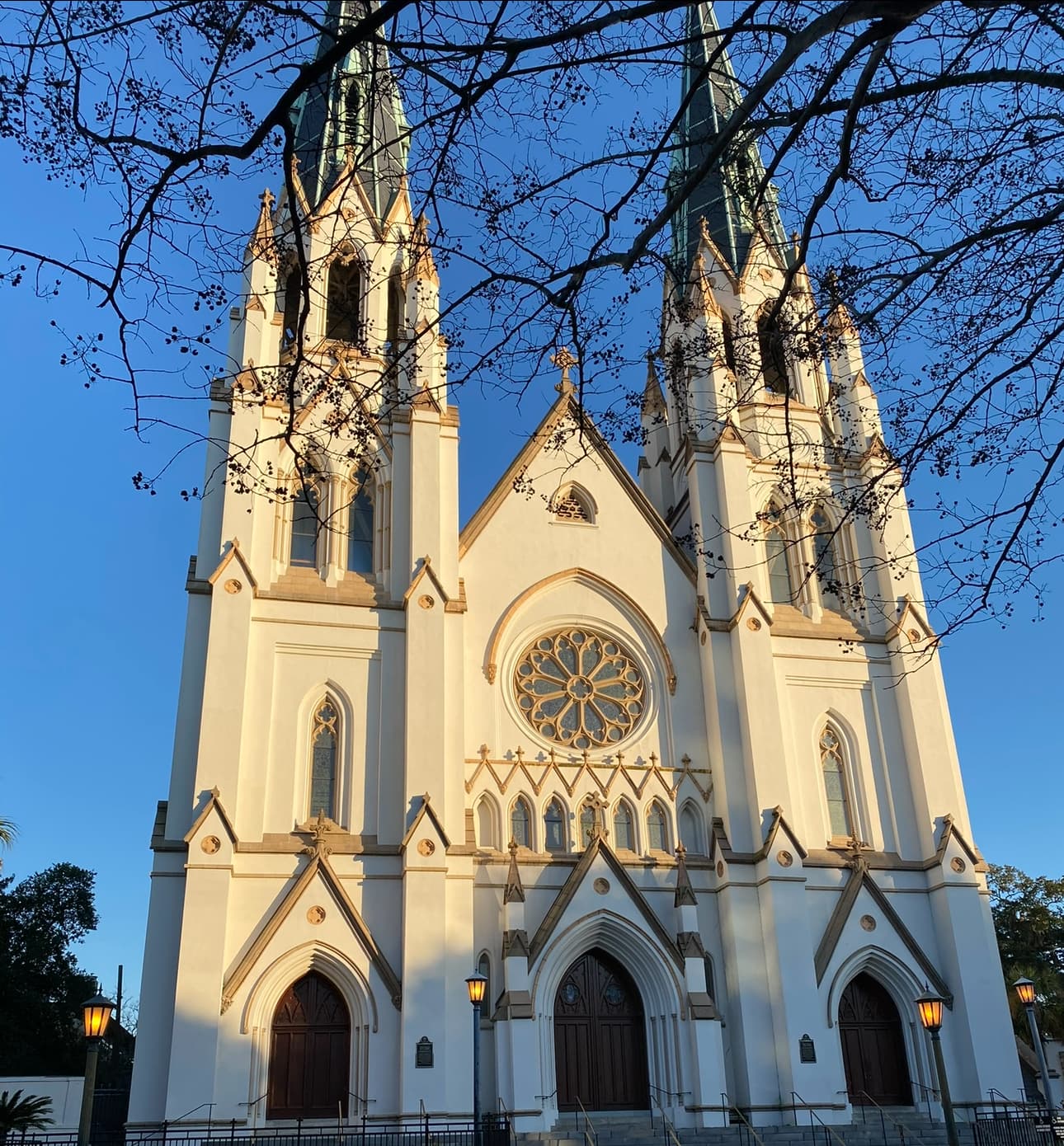 A white church building during the daytime