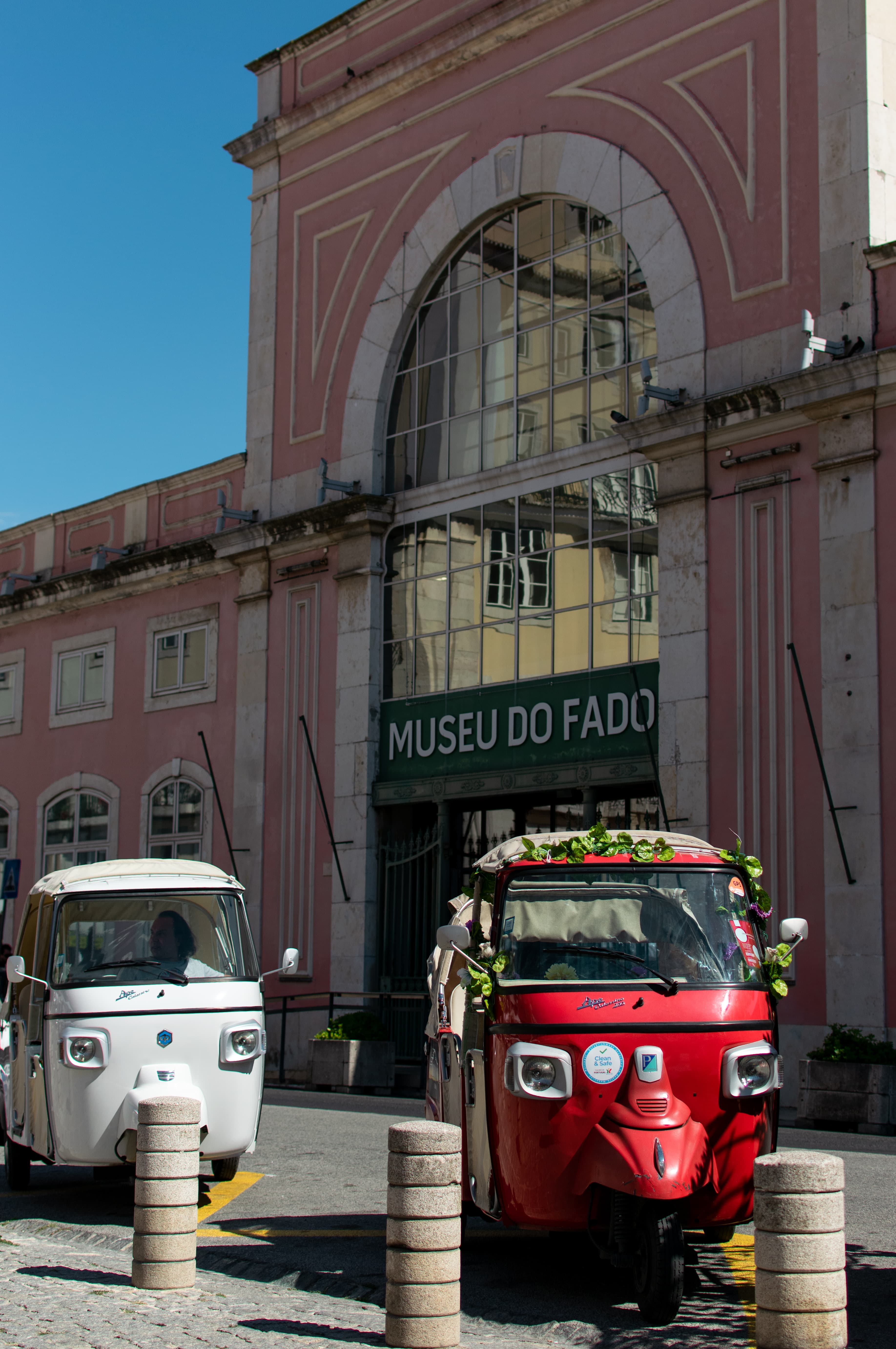 The doors of the Fado Museum in Lisbon, Portugal.