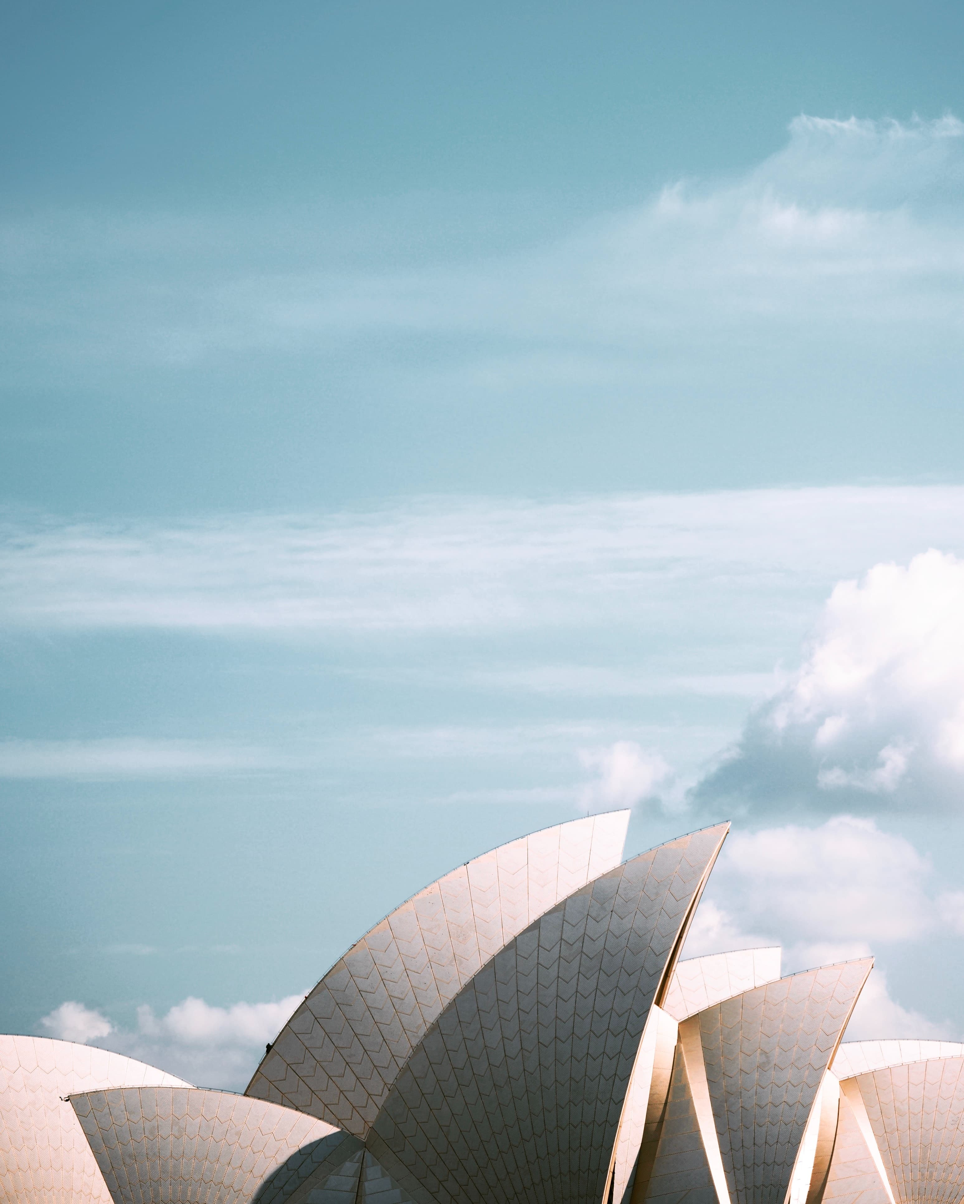 The Sydney Opera house against the sky.