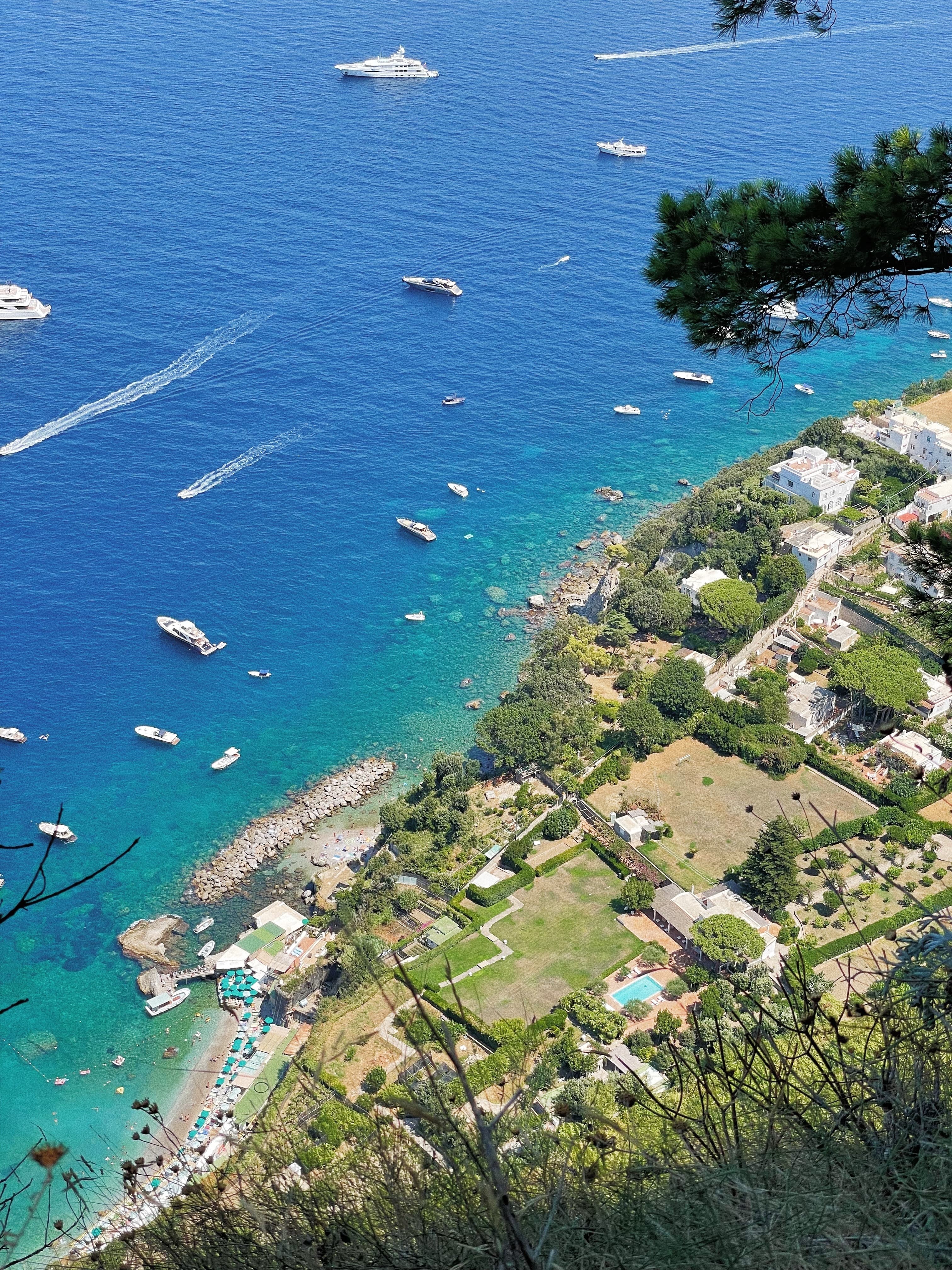 Top view of Capri Island