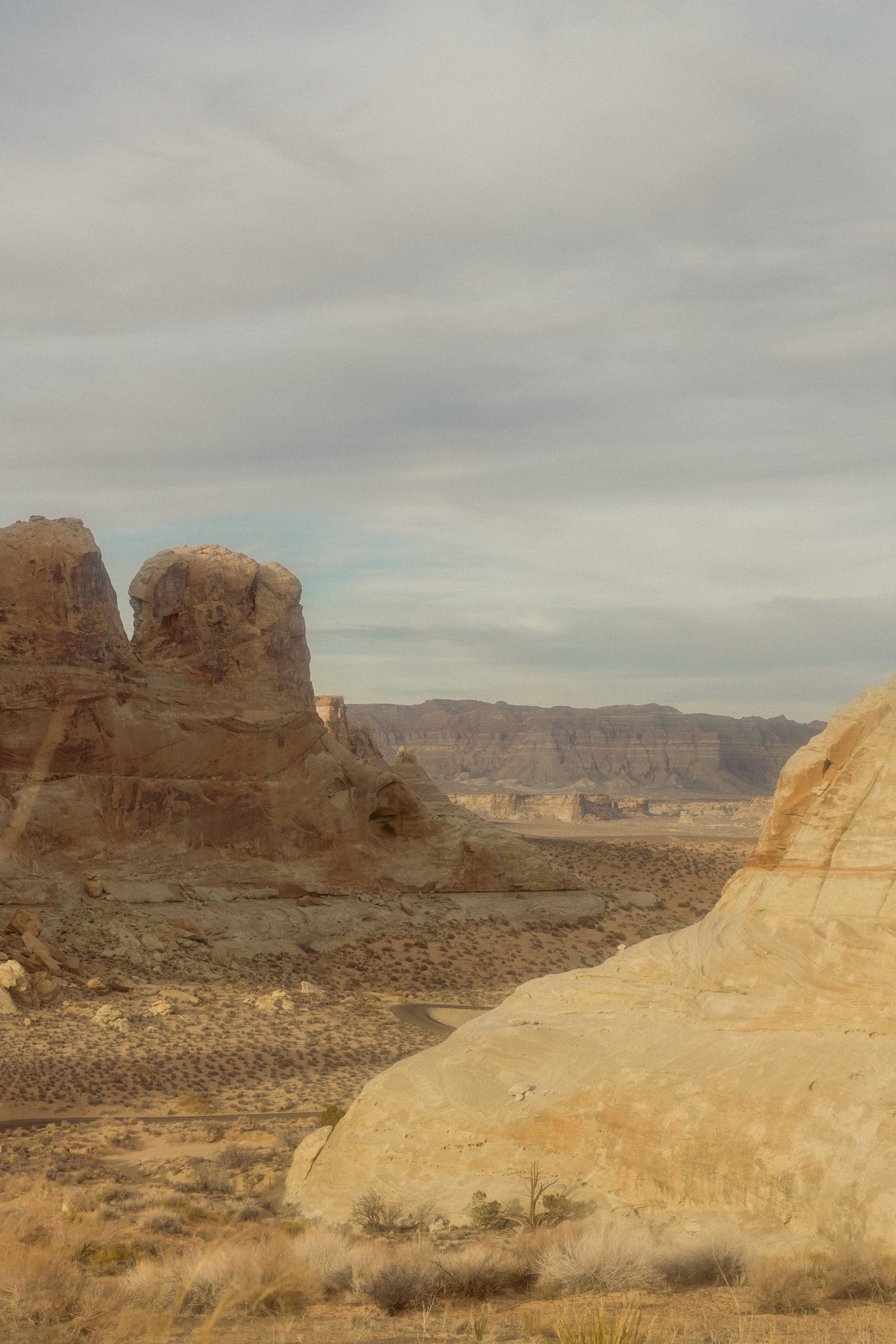 Rock formations on a cloudy day