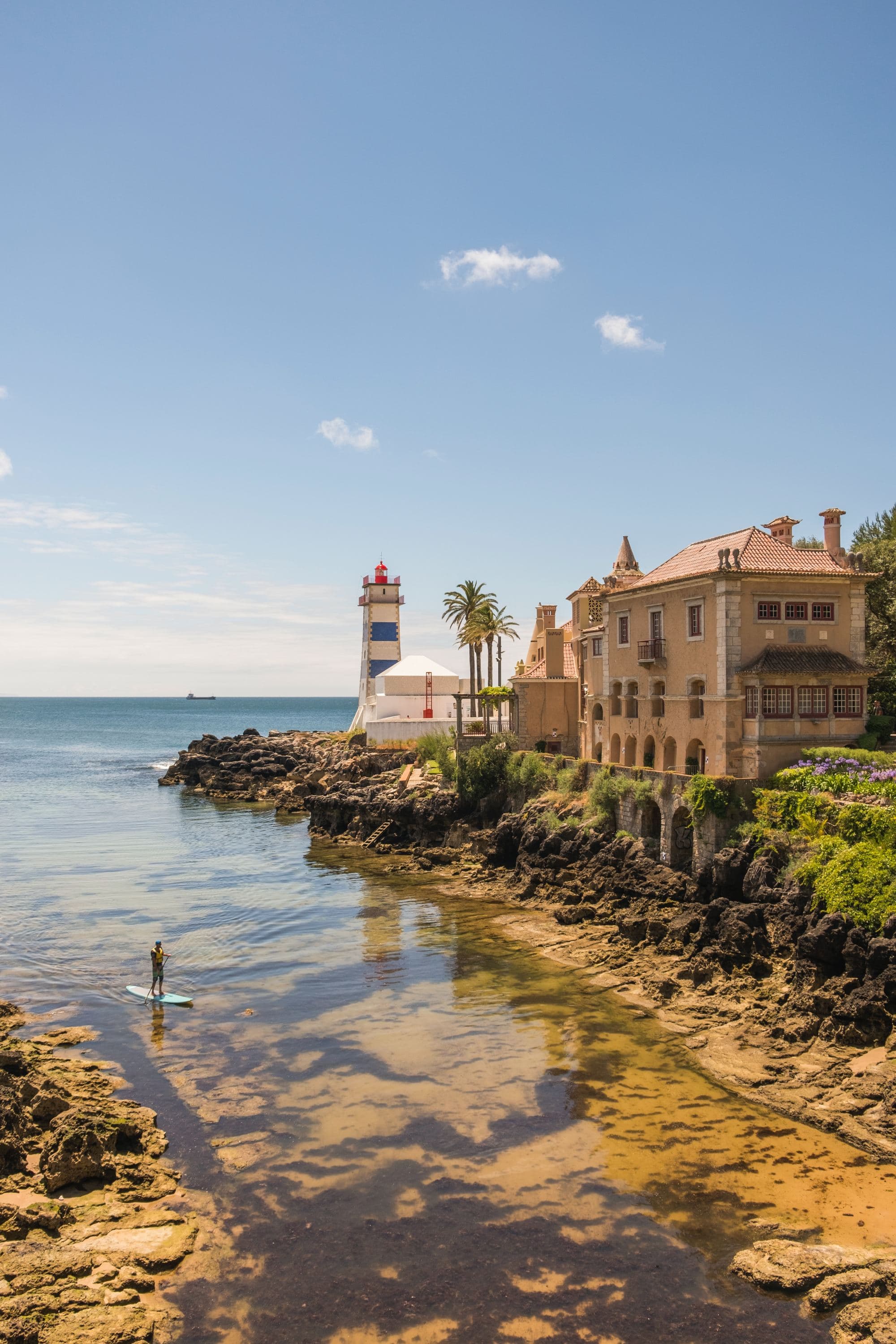 a waterfront villa