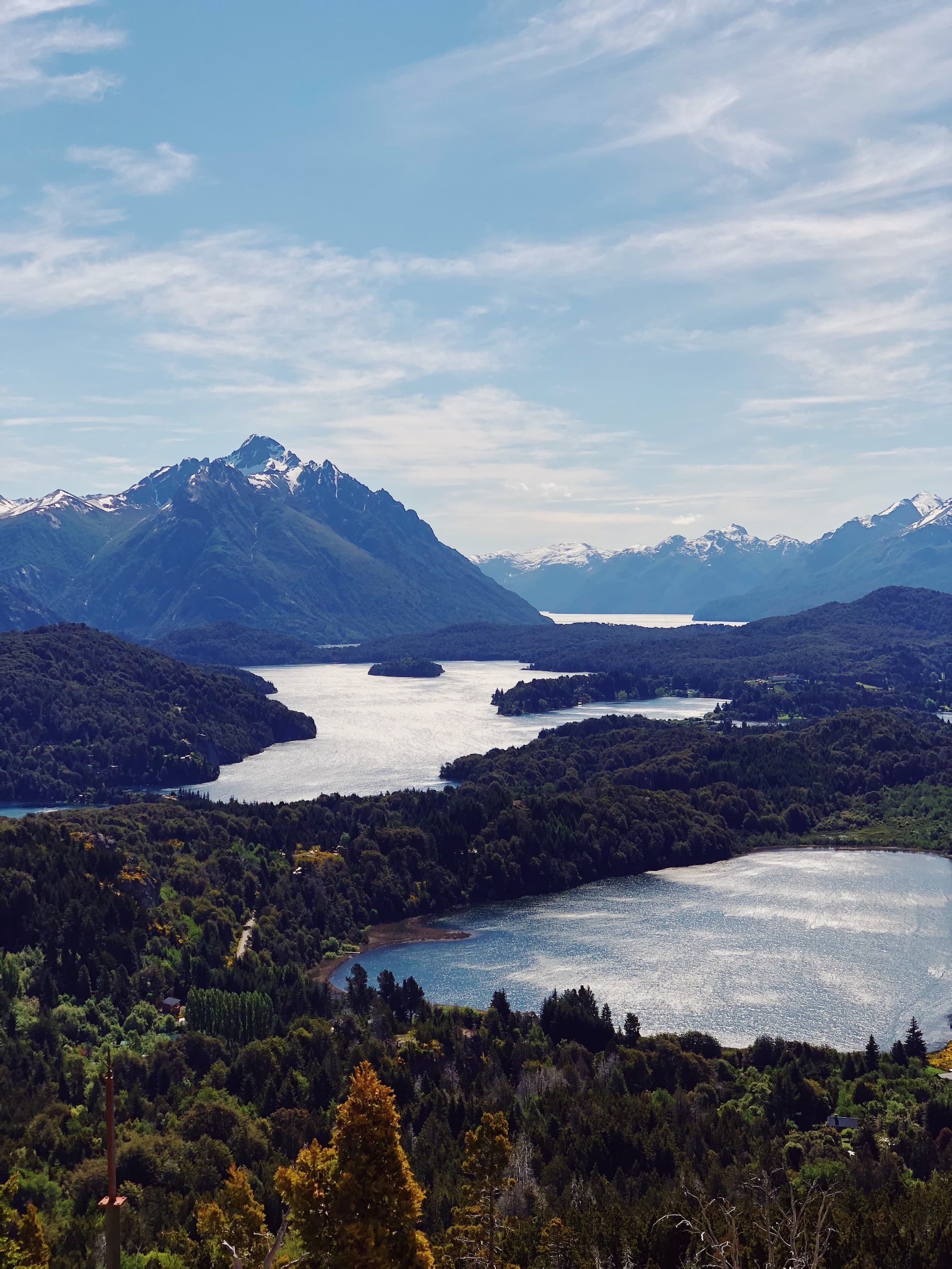 Mountains and lakes in Patagonia.