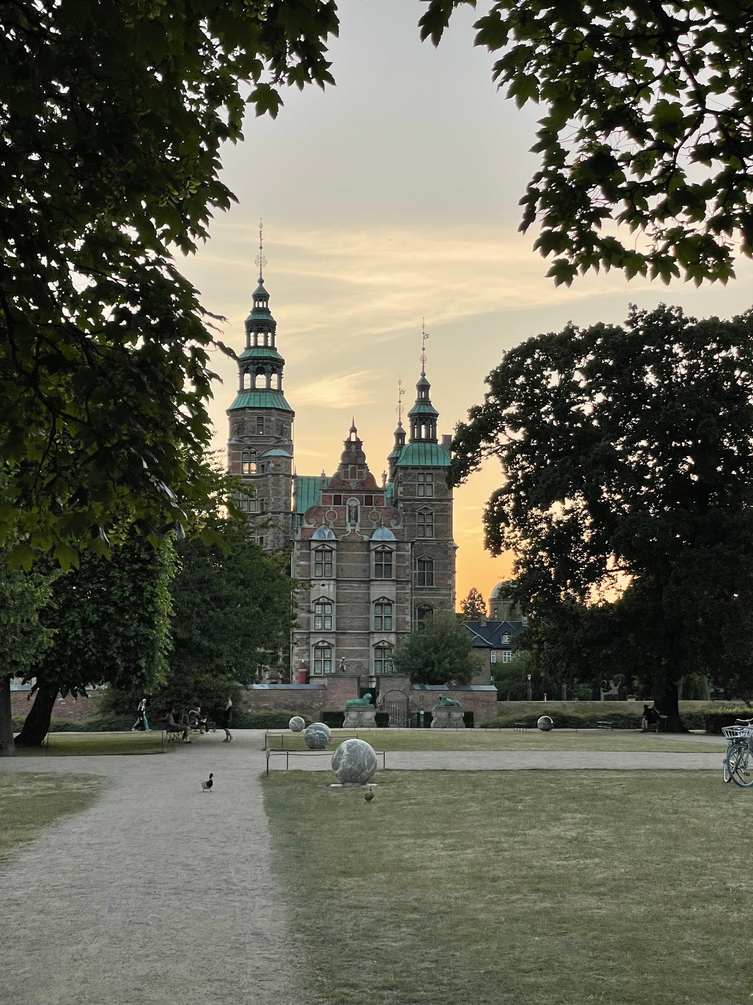 castle view front trees Copenhagen