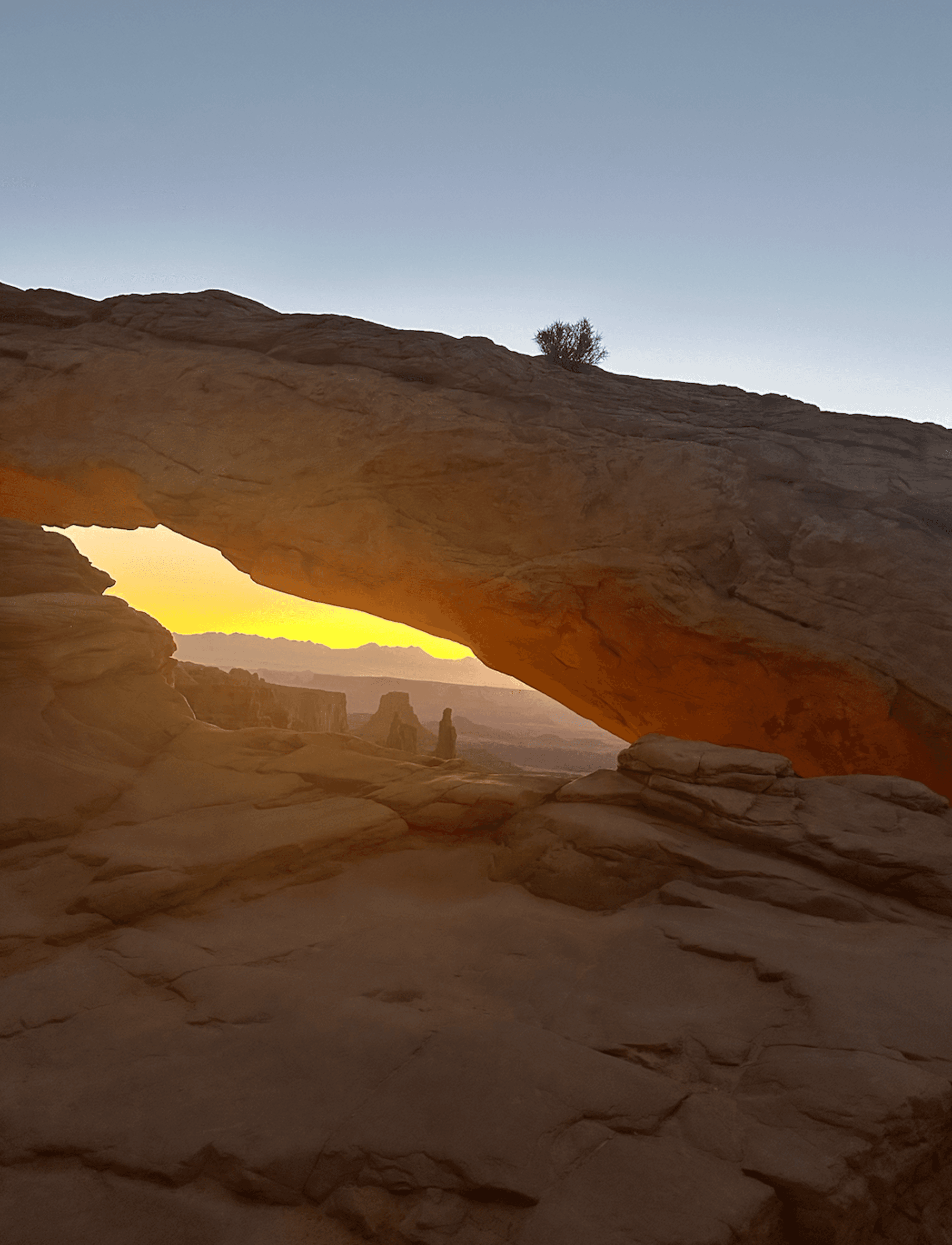 A picture of Sunrise at Canyonlands National Park.