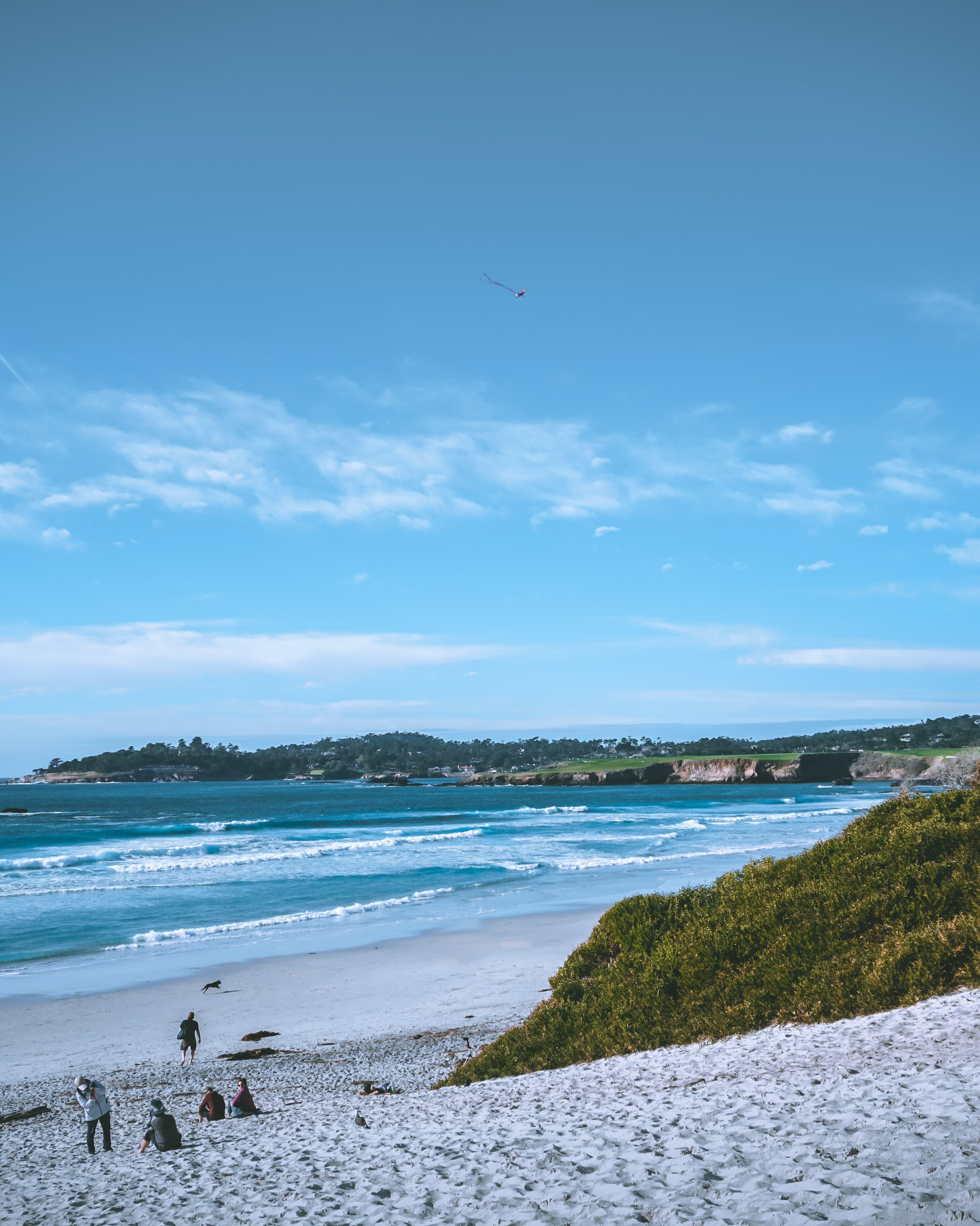 People relaxing at the Carmel beach