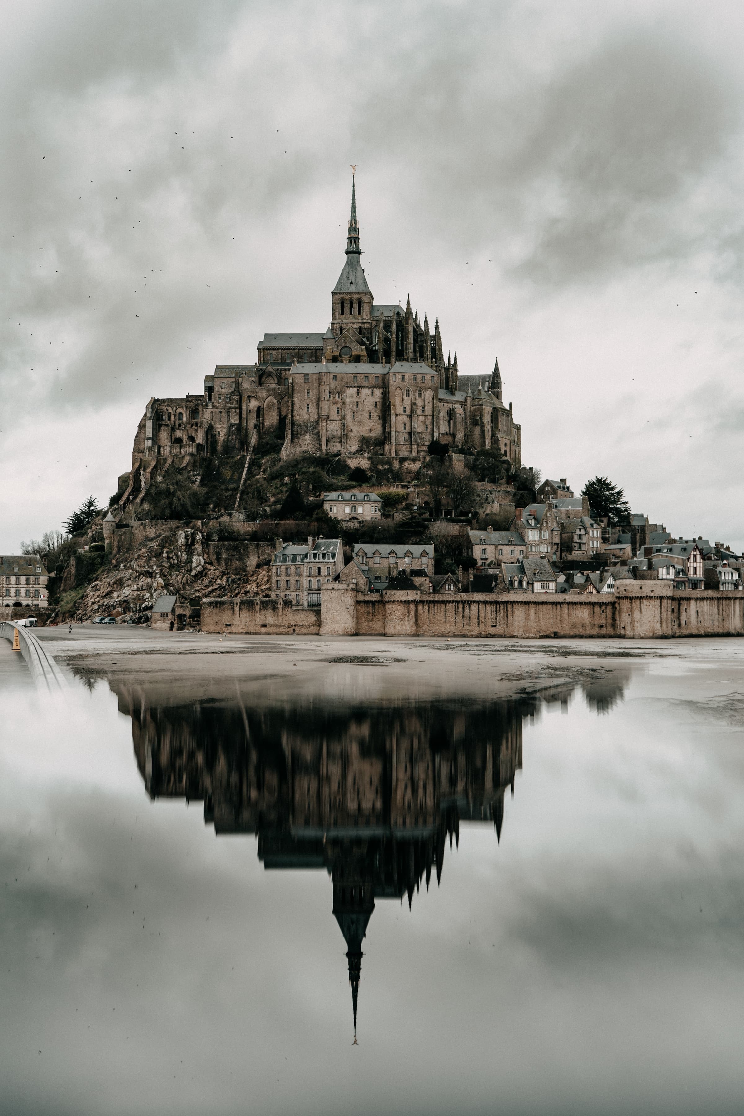 A rocky islet and famous sanctuary in Normandy région, France.