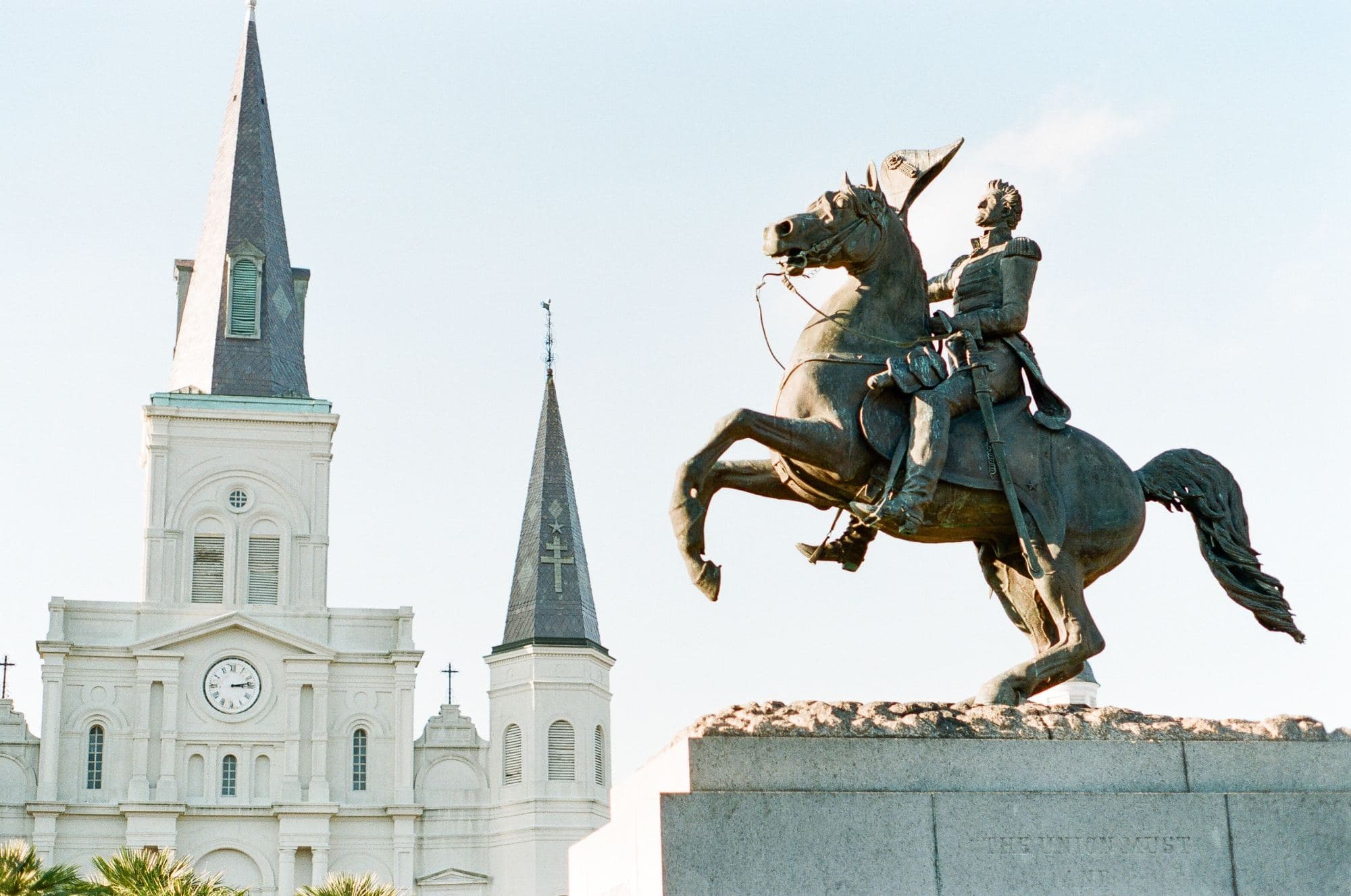 A statue of a man riding a horse.